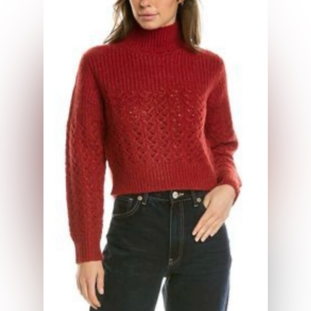REBECCA TAYLOR CHAINETTE ALPACA WOOL SWEATER XL - Picture 1 of 14